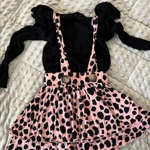Stylish Kids Matching Set - Black and Pink